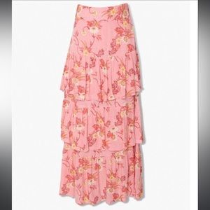 Forever 21 Tiered Floral Maxi Skirt